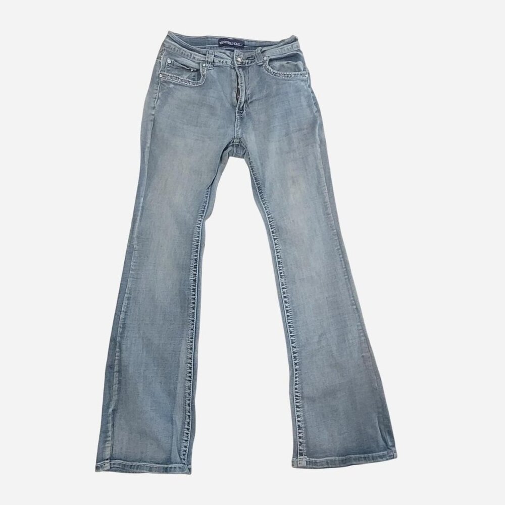 Stunning Westfield Eagle Jeans Size 11 with Rhinestone Embroidery